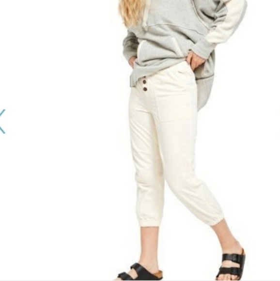 FREE PEOPLE Ivory Cotton Pants - Picture 8 of 8